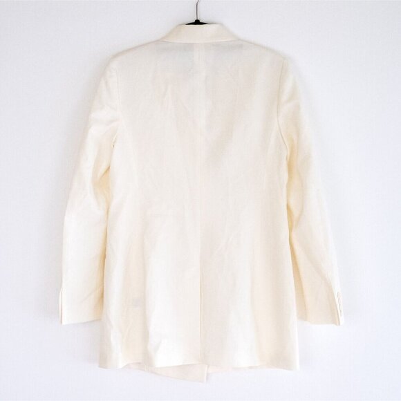 NWT Polo Ralph Lauren Cream Wool Double Breasted Women's Blazer $698 - Sz 8 Sz 6 - Picture 5 of 10